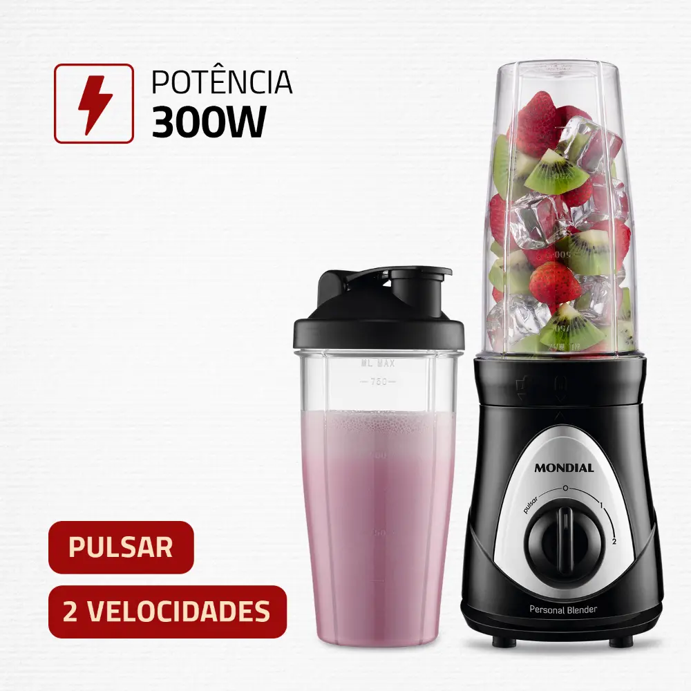 liquidificador portátil mondial personal blender potencia