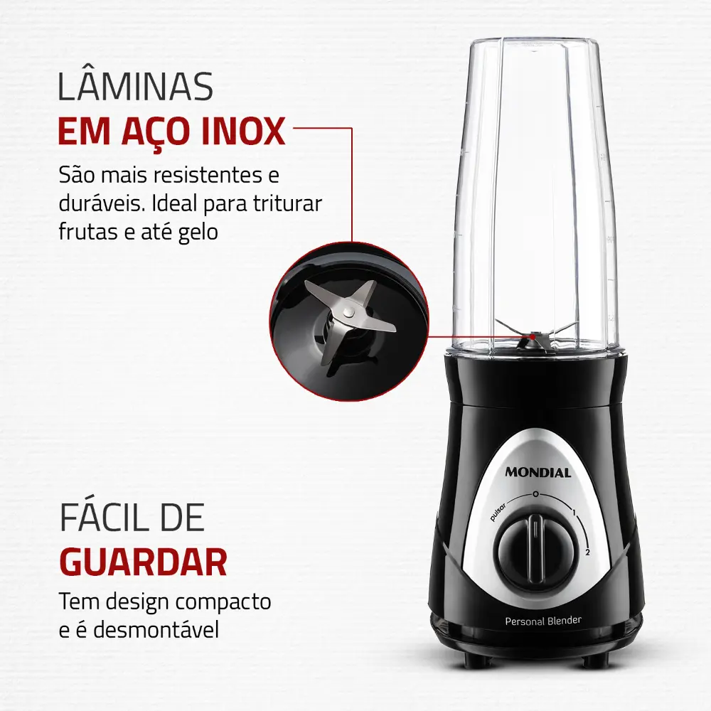 liquidificador portátil mondial personal blender qualidade